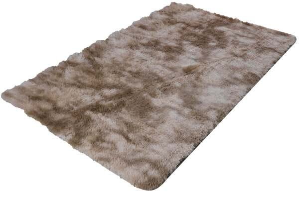 Tapete Felpudo 1,00 x 1,50M Bege Mesclado para Quarto e Sala - 4