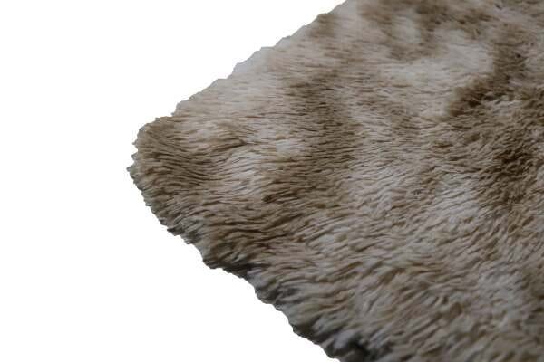 Tapete Felpudo 1,00 x 1,50M Bege Mesclado para Quarto e Sala - 6