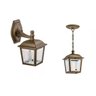 2 Pendente Externa Marrom Imbuia Ac992 + 3 Arandela Imbuia Ac985 - 1