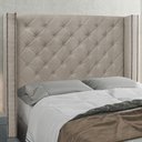 Ver imagem 5 de Cabeceira Decorativa King Size 2,19M Loewe Linho Areia - Gran Belo