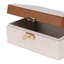 Ver imagem 3 de Caixa Decorativa em Mdf com Revestimento em Linho 23cm 23065 Mart