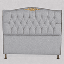 Ver imagem 2 de Cabeceira Cama Casal Queen Greta 160cm Estofada Linho Design Clássico