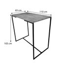 Ver imagem 3 de Mesa Bistrô de Ferro e Madeira Industrial Style Natural e Preto