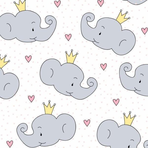 Papel de Parede Infantil Coroas Adesivo Lavável N4092 - 1