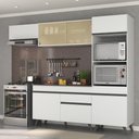 Ver imagem 3 de Armário de Cozinha Compacta 252cm Veneza Multimóveis V3691 Branco/Preto