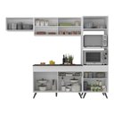 Ver imagem 6 de Armário de Cozinha Compacta 252cm Veneza Multimóveis V3691 Branco/Preto