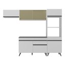Ver imagem 7 de Armário de Cozinha Compacta 252cm Veneza Multimóveis V3691 Branco/Preto