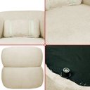 Ver imagem 6 de Kit 2 Poltrona Orgânica Chloe Boucle Bege Redonda Decorativa com Almofada Plumante - Arkell