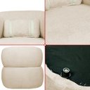 Ver imagem 7 de Kit 2 Poltrona Orgânica Chloe Boucle Bege Redonda Decorativa com Almofada Plumante - Arkell