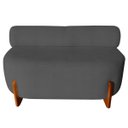 Ver imagem 2 de Poltrona Sofá Ilha Pequeno Lojas Orgânico Dois Lados Bouclé Cinza