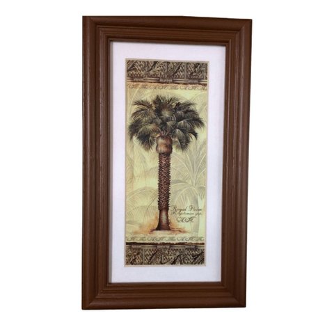 Quadro moldura marrom Royal Palm com vidro antirreflexo (20 x 35 cm)