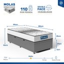 Ver imagem 7 de Cama Box Baú com Colchão de Molas Ensacadas Double Face Essence Probel Solteiro 88cm