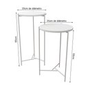 Ver imagem 3 de Mesa Lateral Redonda Áquila Branca Tampo Branco