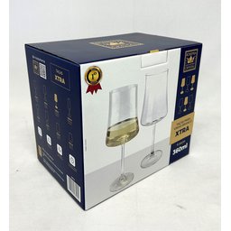 Jogo 6 Taças Cristal Ecol Vinho Branco 360ml Linha Xtra Fundo Quadrado Bohemia - 5