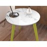 Mesa Lateral Maalu 45cm - Cor Mármore e Pepper Stem - 2