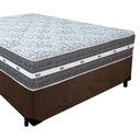 Ver imagem 3 de Cama Box Casal Suede + Colchão Anjos Black Graphite Molas Ensacadas 138x188x64cm Marrom