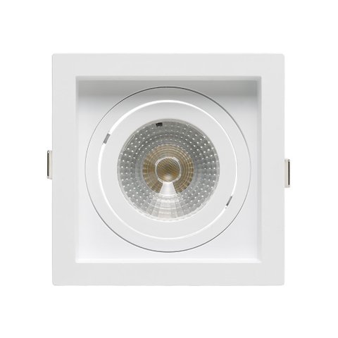 Kit 12 Spots Embutir Recuado Quadrado Dicroica Mr16 + 12 Lâmpadas Led Dicroica Inclusas Cor:branco;c