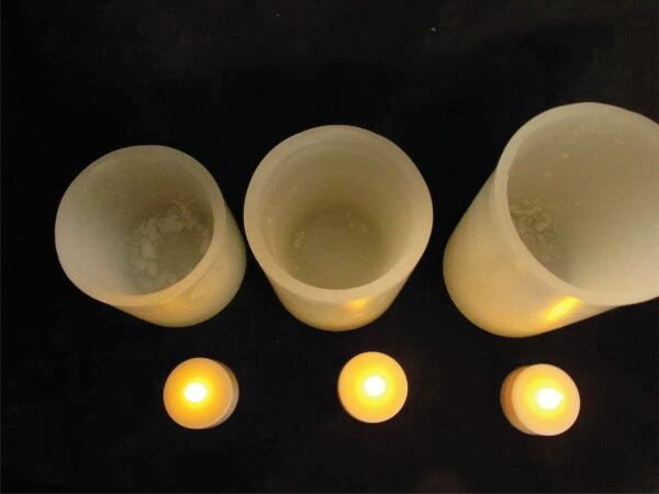3 Luminárias Mais 3 velas de LED - 4