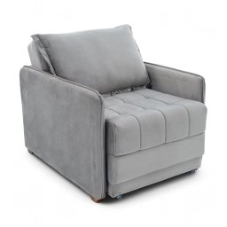 Poltrona Cama Reclinável Retrátil Viena Veludo Cinza - Loja Sheep - 8