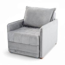 Poltrona Cama Reclinável Retrátil Viena Veludo Cinza - Loja Sheep - 3