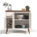 Ver imagem 4 de Aparador Buffet Veneza 3 Portas 1 Gaveta Off White/Freijó – EJ Móveis