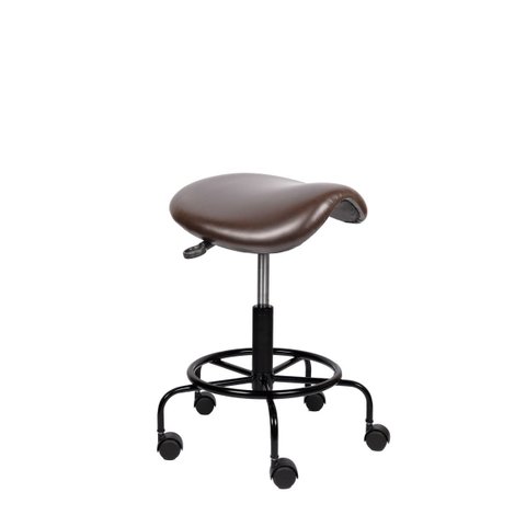 Cadeira Mocho Sela Semi Marrom Dentista Tatuador Estetica Manicure Odontologia Consultorio Luxo