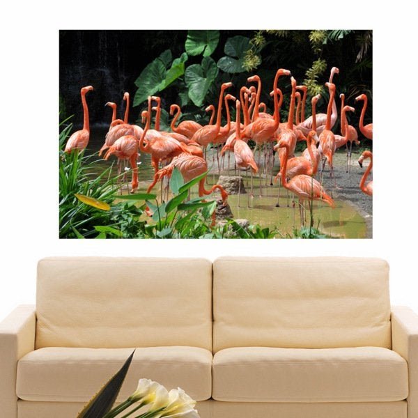 Painel Adesivo de Parede - Flamingos - N1202 - 1