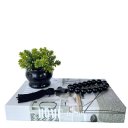 Ver imagem 1 de Decoração sala livro fake + vaso preto + colar de mesa preto