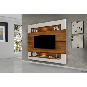 Painel Home com LED Suspenso para TV até 75 Polegadas Milão Carvalho/Off White