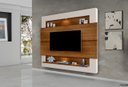 Ver imagem 1 de Painel Home com LED Suspenso para TV até 75 Polegadas Milão Carvalho/Off White