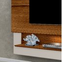 Ver imagem 2 de Painel Home com LED Suspenso para TV até 75 Polegadas Milão Carvalho/Off White