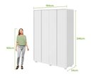 Ver imagem 2 de Guarda-Roupa Loop 4 Portas e 3 Gavetas - Lopas Branco