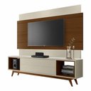Ver imagem 1 de Rack com Painel Horizon 2.2 Off White com Natural - Moveisaqui