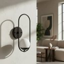 Ver imagem 4 de Kit 2 Arandelas de Parede Moderna Oval com Vidro Globo 12cm para Sala, Corredor, Quarto e Cabeceira