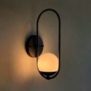 Ver imagem 6 de Kit 2 Arandelas de Parede Moderna Oval com Vidro Globo 12cm para Sala, Corredor, Quarto e Cabeceira
