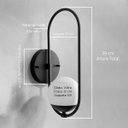 Ver imagem 2 de Kit 2 Arandelas de Parede Moderna Oval com Vidro Globo 12cm para Sala, Corredor, Quarto e Cabeceira