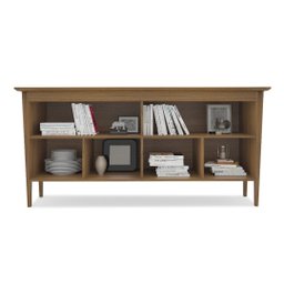 Balcão Buffet Moretta para Sala de Estar 1,80m 4 Portas em Mdf 15mm Luapa - Malbec/off White - 2