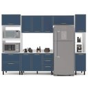 Ver imagem 3 de Armário de Cozinha Modulada Completa 5 Peças 310cm com Tampo 100% Mdf Amara Politorno Móveis