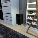 Ver imagem 2 de Movel Auxilar para Closet Mesa Lateral Mesa de Canto Closet Canto Preto