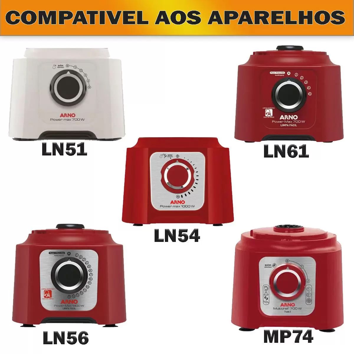 Copo De Liquidificador Arno Power Max 1000w Cristal Vermelho - 6