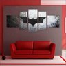 Quadro Decorativo Batmam Heróis Filmes Cinema Salas Interiores Mosaico 5 Peças Com Moldura - 2