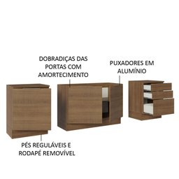 Armário de Cozinha Compacta 240cm Rustic Stella Madesa 01 - 5