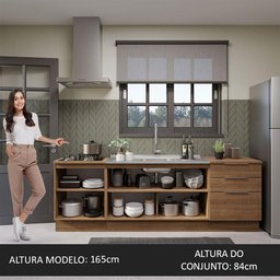 Armário de Cozinha Compacta 240cm Rustic Stella Madesa 01 - 6