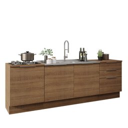Armário de Cozinha Compacta 240cm Rustic Stella Madesa 01 - 3