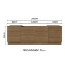 Ver imagem 4 de Armário de Cozinha Compacta 240cm Rustic Stella Madesa 01