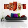 Quadro Decorativo Game of Thrones Filmes Cinema Salas Interiores Mosaico 5 Peças Com Moldura - 3