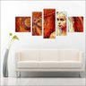 Quadro Decorativo Game of Thrones Filmes Cinema Salas Interiores Mosaico 5 Peças Com Moldura - 1