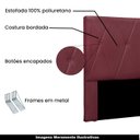 Ver imagem 3 de Cabeceira Decorativa Queen Size 1,60M Yves Veludo Vinho - Gran Belo