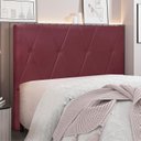 Ver imagem 5 de Cabeceira Decorativa Queen Size 1,60M Yves Veludo Vinho - Gran Belo