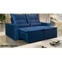 Ver imagem 2 de Sofá Berlim Reclinável e Retrátil Suede Azul
